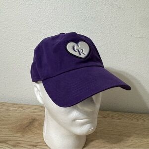 47 MLB Colorado Rockies Ladies Dad Baseball Hat Embroidered‎ Heart Logo OSFM